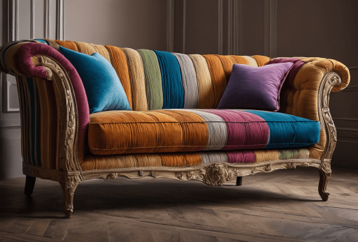 divano chesterfield patchwork